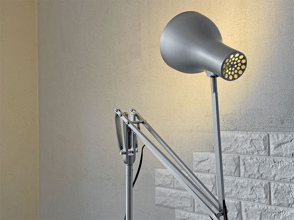 アングルポイズ ANGLEPOISE Type75 フロアライト H124-180cm ケネス・グランジ シルバー イギリス 定価77,000円 ～はねっかえり～