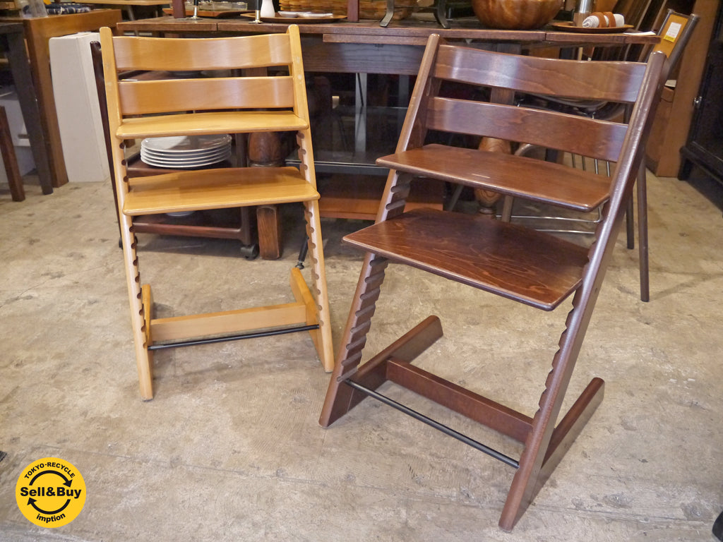 ストッケ STOKKE トリップトラップ TRIPP TRAPP チェア 新型ブラウン&旧型ナチュラル キッズチェア ベビーチェア　中古品 買い取りしました！ 自由が丘店 出張買取もお任せください。