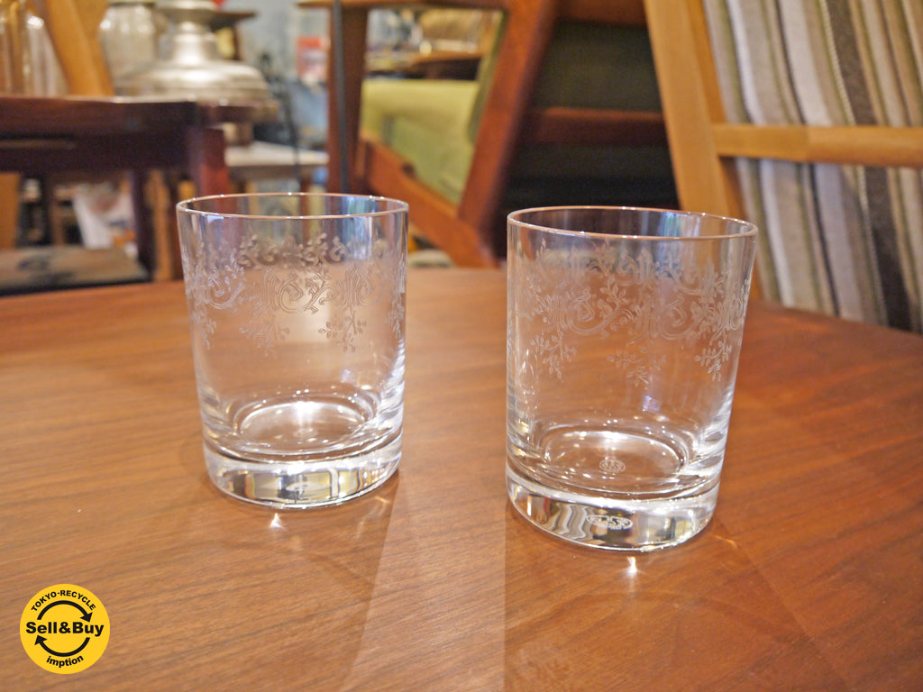 バカラ Baccarat セビーヌ Sevigne ロックグラス クリスタル ガラス 2客 中古品 買い取りしました！ 自由が丘店 出張買取もお任せください。