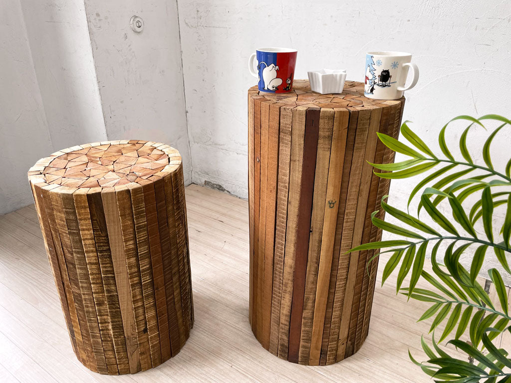 アデペシュ a.depeche コレクトウッド ラウンド スツール＆ハイスツール サイドテーブル 天然木 中古品 買い取りしました。