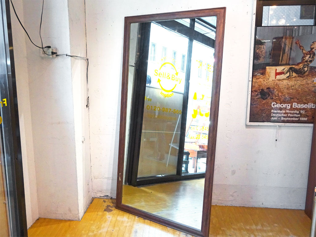 アンティークスタイル 大型ミラー Style Mirror 幅90ｃｍ×高さ180ｃｍ ウッドフレーム 下北沢店 中古品 買い取りしました。