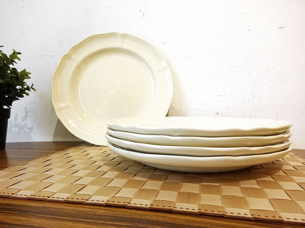 ウェッジウッド WEDGWOOD クイーンズウェア QUEEN'S WARE クイーンズプレーン 5枚セット 25.5cm 旧ロゴ 中古品 買い取りしました。