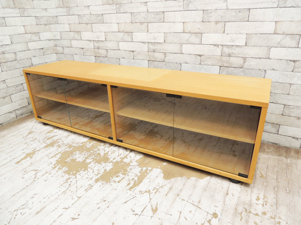 無印良品 MUJI スタッキングキャビネット AVボード ローボード 幅162.5cm オーク材 ナチュラル 総額￥30,800-  中古品 買い取りしました。