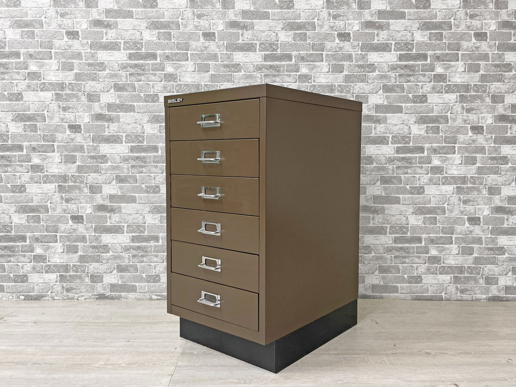 ビスレー BISLEY ベーシック BASICシリーズ Aキャビネット3 BA3/6 6段 デスクキャビネット ブラウン オフィス家具 英国 買い取りしました。