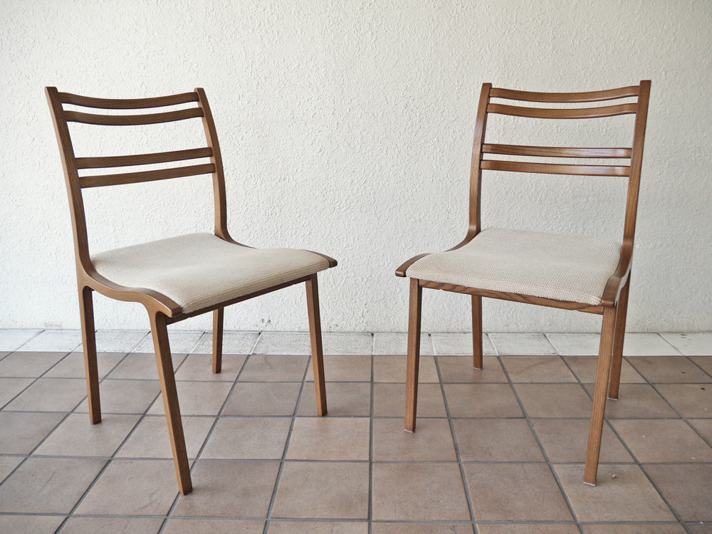 冨士ファニチア FUJI FURNITURE カーム Calm ダイニングチェア オーク材 ファブリック プライウッド ×2 中古品 買い取りしました。