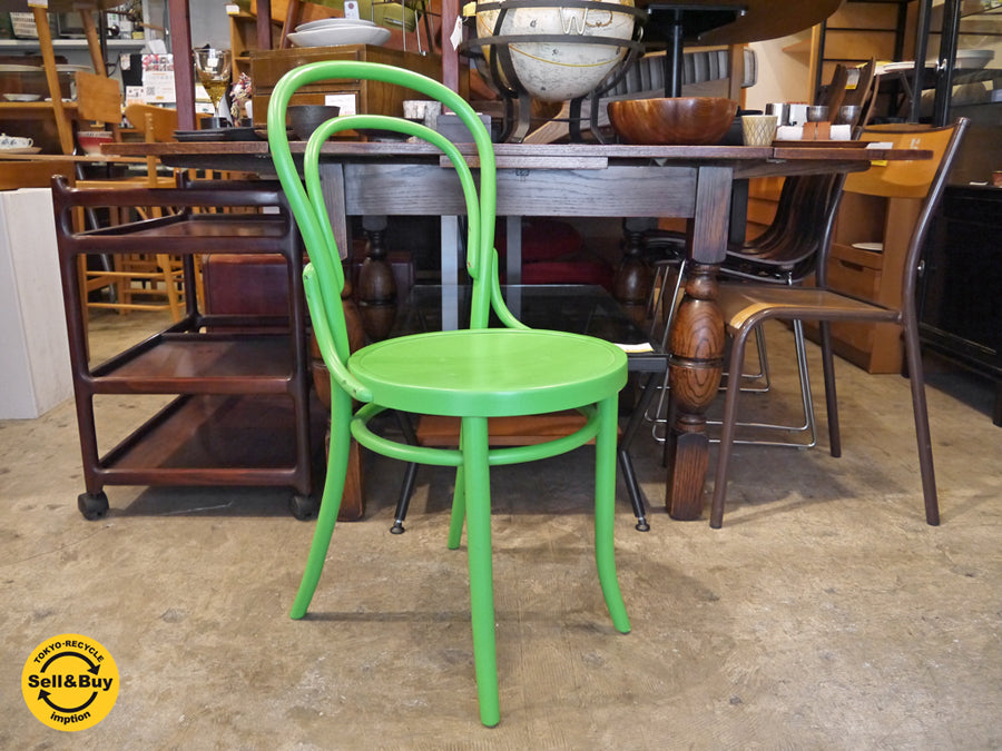 トン TON トーネット THONET ベントウッドチェア NO.14 ラウンドバック 曲木 グリーン チェコ　中古品 買い取りしました！ 自由が丘店 出張買取もお任せください。