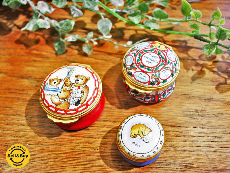 ハルシオンデイズ Halcyon Days エナメルボックス Enamel box クリスマス ディズニー 3点　中古品 買い取りしました。祖師谷大蔵店 出張買取もお任せ下さい。