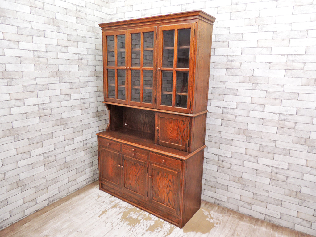 三越ブルージュ Brugge ナラ無垢材 キャビネット 食器棚 横浜ダニエル取扱い 三越環境デザイン   中古品 買い取りしました。