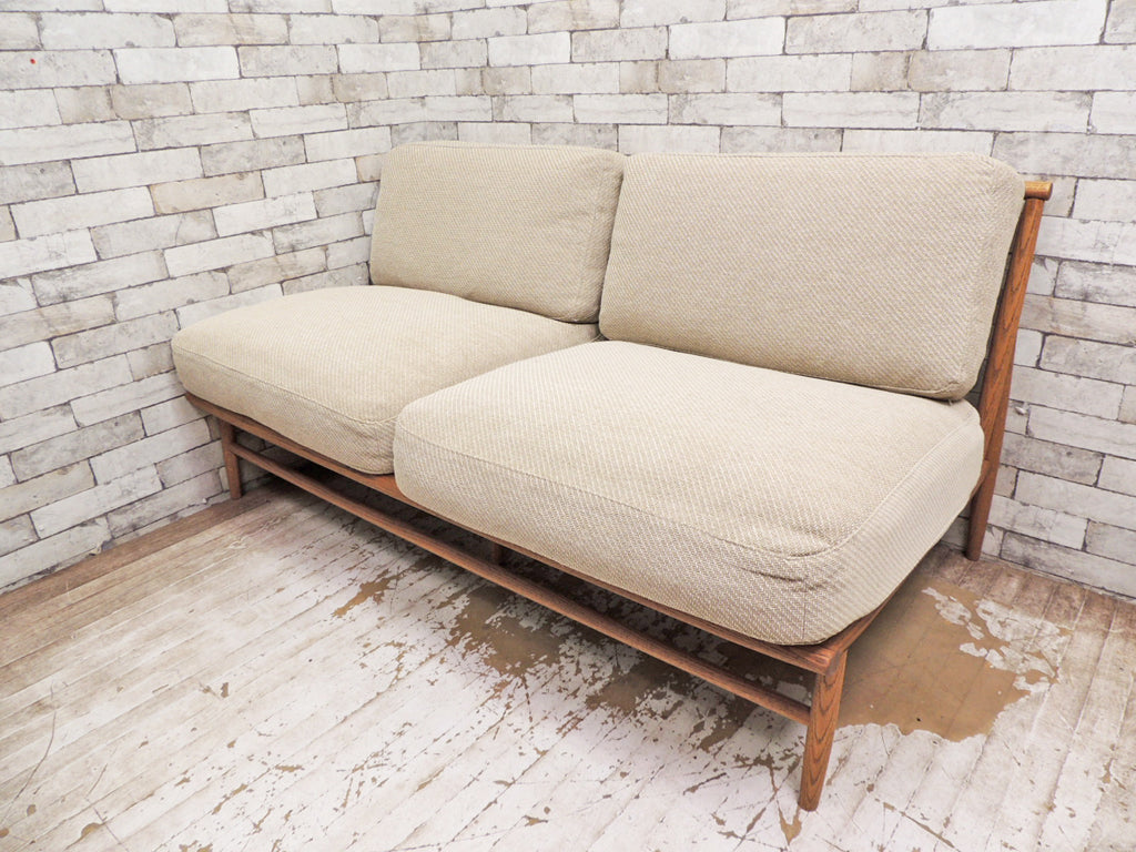 モモナチュラル Momo Natural クラウド CLOUD 2Pソファ 2人掛け ファブリックシート オーク材 中古品 買い取りしました。