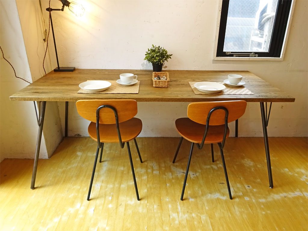 ジャーナルスタンダードファニチャー journal standard Furniture サンク SENS ダイニングテーブル オーク無垢材 アイアンレッグ ～ 椅子や食器選びが楽しくなるダイニングテーブル