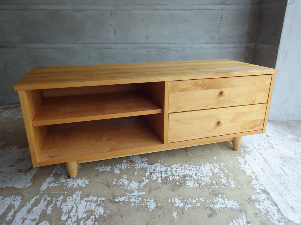 モモナチュラル MOMO natural コモ COMO LOW BOARD ローボード AVボード アルダー材 w120 ナチュラル 中古品 買い取りしました。