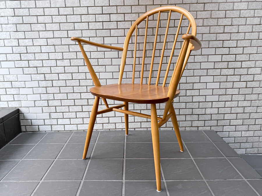 アーコール Ercol ビンテージ フープバック アームチェア 6本タイプ 英国 UKヴィンテージ 　中古品 買い取りしました。