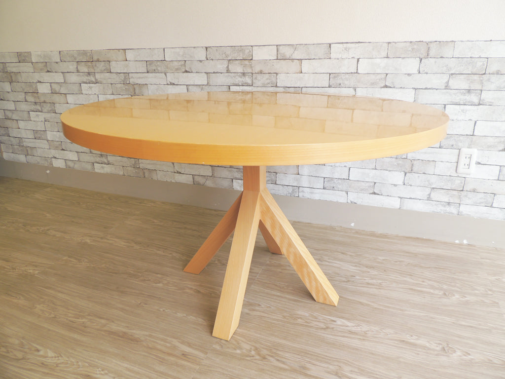 カッシーナ イクスシー Cassina ixc. ヴェント VENTO/T ダイニングテーブル ラウンド ナチュラル 植木莞爾  中古品 買い取りしました。