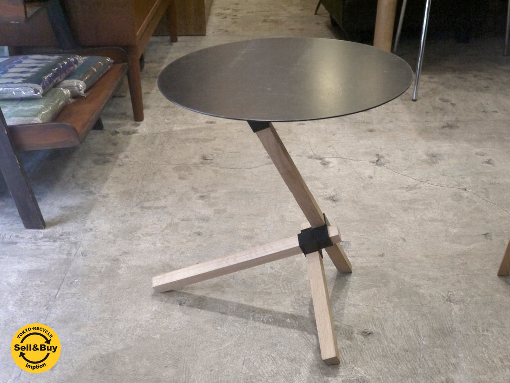 デュエンデ DUENDE トレ サイドテーブル TRE Side Table スチール×オーク材 ブラック　中古品 買い取りしました！ 自由が丘店 出張買取もお任せください。