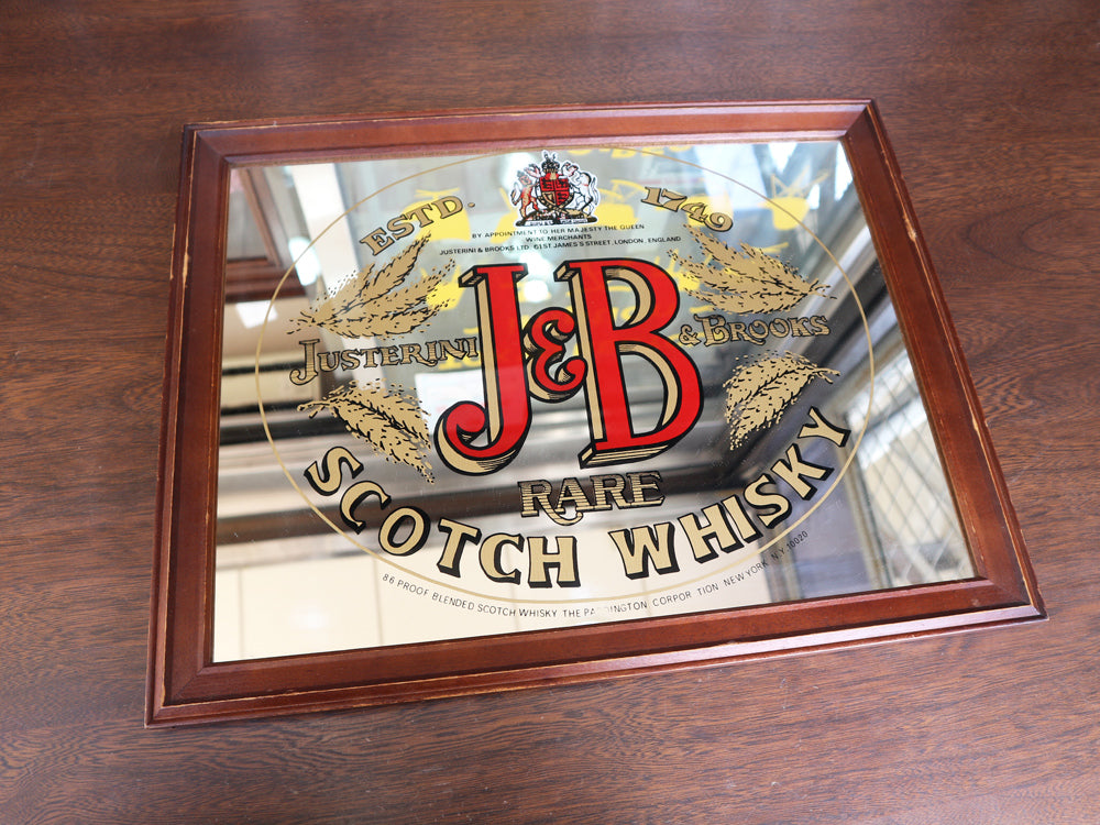 ジャステリーニ＆ブルックス J&B パブミラー ウォールミラー ヴィンテージ Vintage　中古品  買い取りしました。