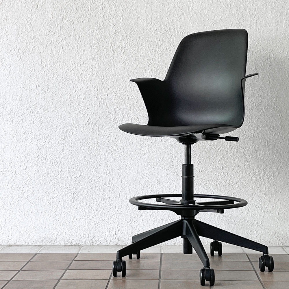 スチールケース Steelcase ノード Node ハイスツール 製図チェア キャスター ブラック
