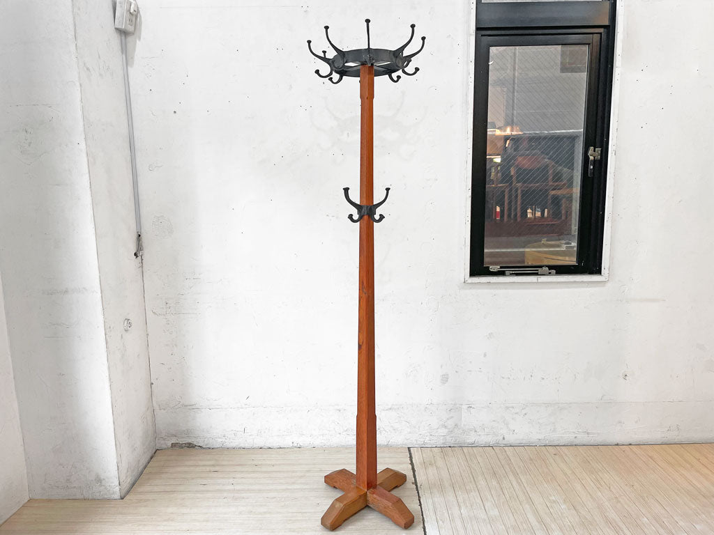 デカール DECAL ディーストック D.Stock ポールハンガー コートハンガー 木製×アイアン インダストリアルデザイン 参考定価66,000円 中古品 買い取りしました。