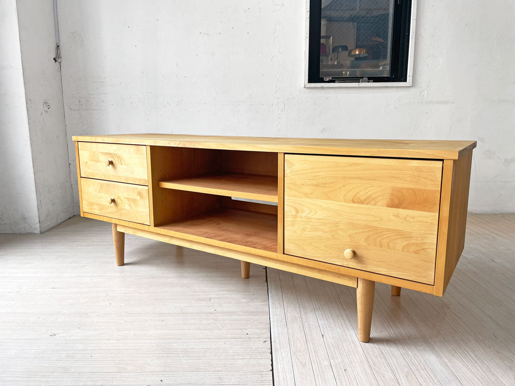 モモナチュラル Momo Natural コモ COMO AVボード アルダー無垢材 ドロワー フラップ扉 ナチュラルスタイル 中古品 買い取りしました。