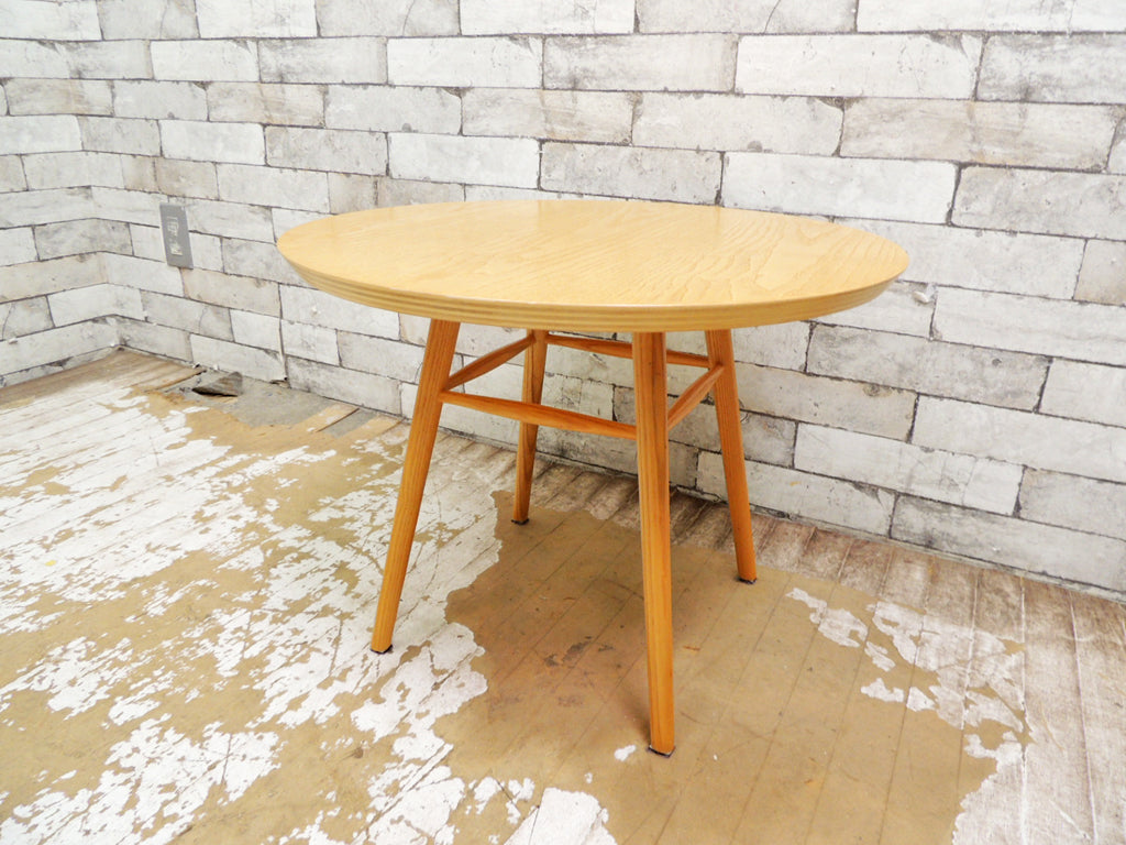 イデー IDEE アーオ テーブル AO TABLE ナチュラル アッシュ材 円形 ローテーブル 定価￥46,200- 岡嶌要 ●   中古品 買い取りしました。