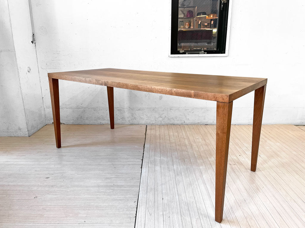 アクタス ACTUS エフビー FB ダイニングテーブル ウォールナット材 テーパー脚 W160 オイル塗装 セミオーダー 廃番 参考価格￥111,100- 中古品 買い取りしました。