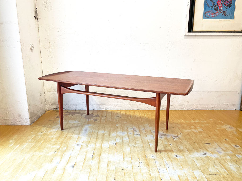 フランス ＆ デヴァコーセン France & Deverkosen FD-503 コーヒーテーブル チーク材 Tove & Kindt - Larsen 北欧ビンテージ 下北沢店 中古品 買い取りしました。