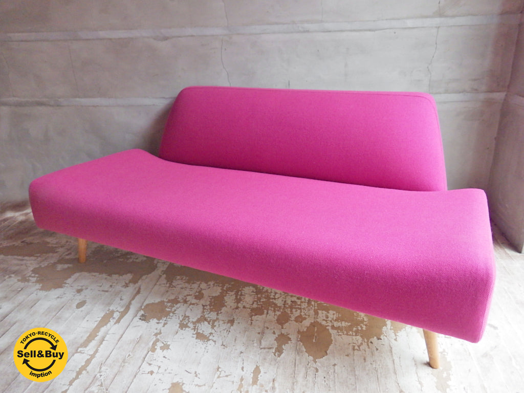 IDEE イデー AO SOFA アーオ ソファ 2人掛け ファブリック 新品張替え済 ピンク 岡嶌要 　中古品 買い取りしました。学芸大学店 出張買取もお任せ下さい。