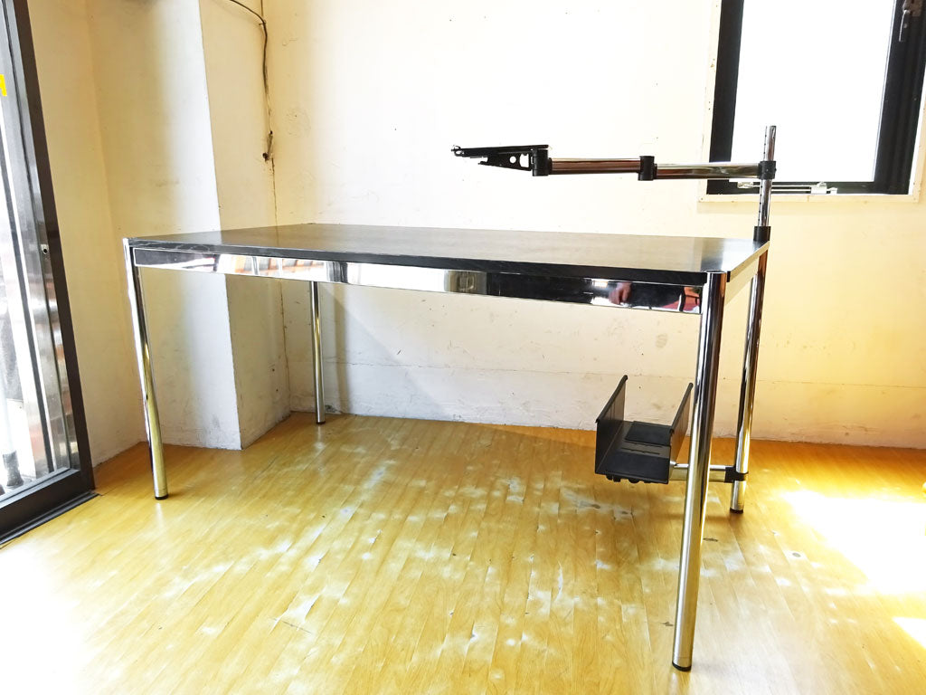 ユーエスエムハラー USM Haller モジュラーファニチャー ハラーテーブル W150cm スイングアーム＆CPUホルダー 高さアジャスター付 ブラックウッド 中古品 買い取りしました。