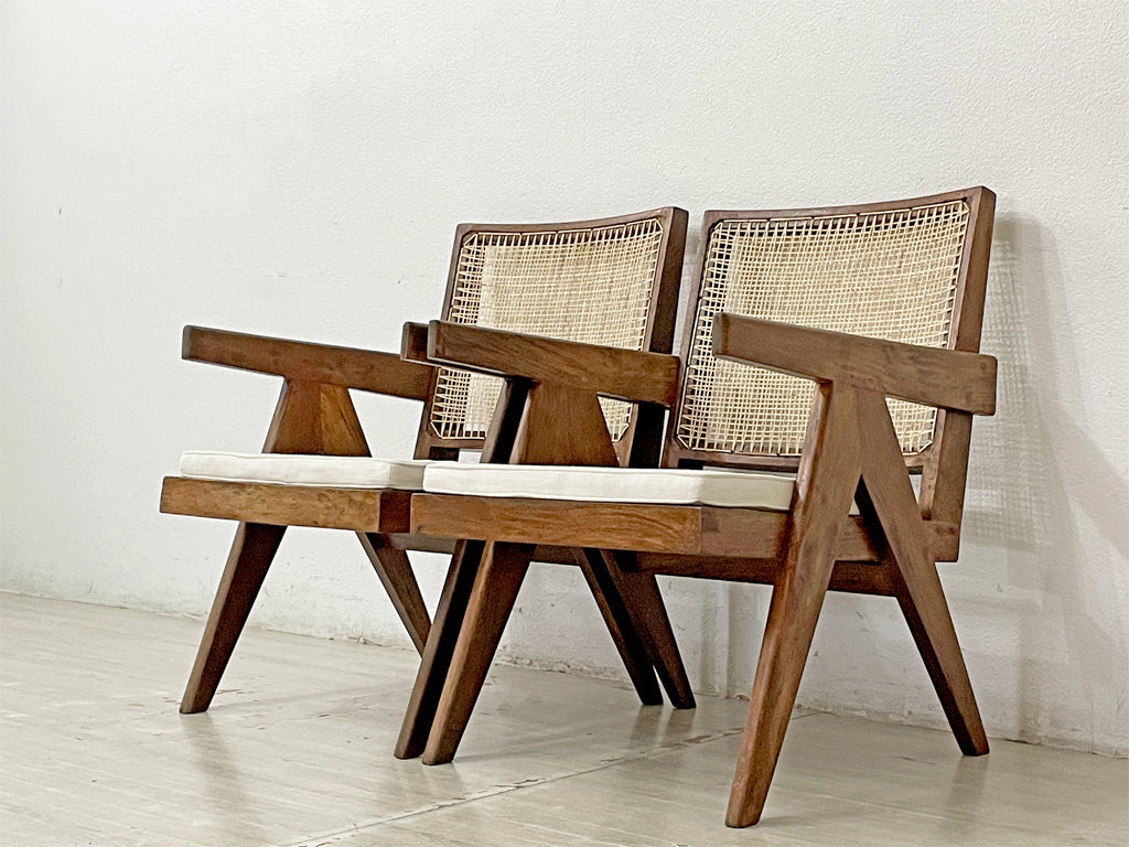 ピエール・ジャンヌレ Pierre Jeanneret イージーチェア Easy Chair チーク無垢材 チャンディーガル レター有 1955-1956 I.B.H.O/Pb/37＆77 ビンテージ 中古品 買い取りしました。