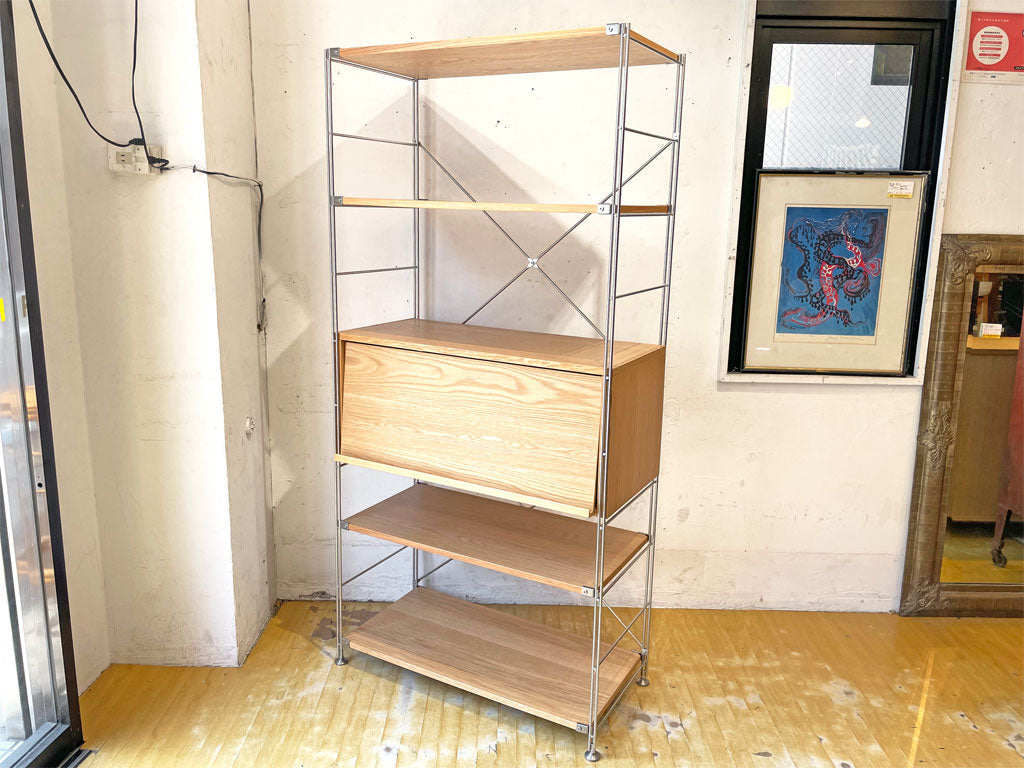 無印良品 MUJI ステンレスユニットシェルフ タモ材 棚板5枚+フラップボックス シンプルデザイン 総額：￥42,390- 下北沢店 中古品 買い取りしました。
