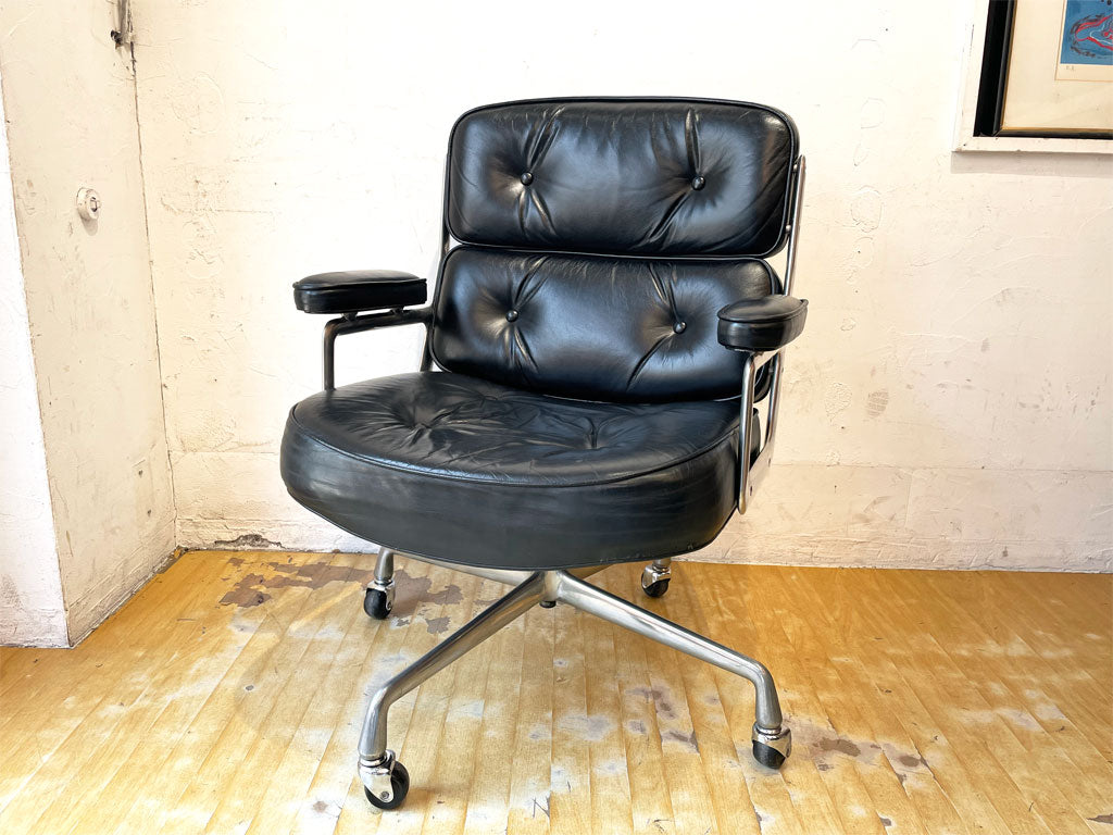 ハーマンミラー Herman Miller ビンテージ イームズエグゼクティブチェア タイムライフチェア Time life ブラックレザー 本革 4本脚キャスターベース 下北沢店 中古品 買い取りしました。