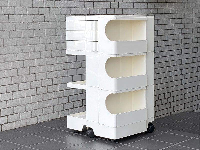 ビエッフェプラスト パドヴァ BIEFFEPLAST PADOVA ビンテージ ボビーワゴン BOBY WAGON ホワイト 3段3トレー ジョエ・コロンボ イタリア MoMA 中古品 買い取りしました。
