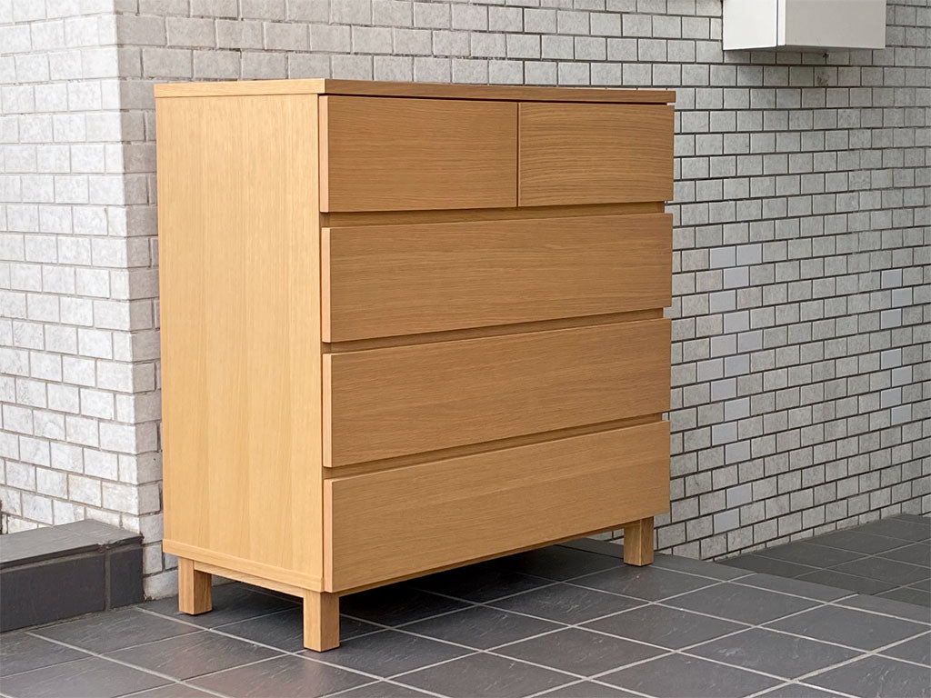 無印良品 MUJI 木製チェスト 4段チェスト オーク材 シンプルモダンデザイン ナチュラル 中古品 買い取りしました。