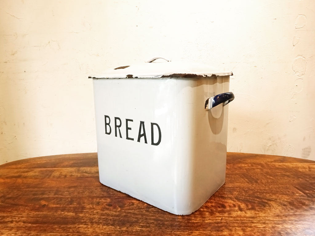 英国ビンテージ UK Vintage ブレッド缶 BREAD ホーロー 琺瑯 保存容器 ディスプレイ 店舗什器 インテリア 中古品 買い取りしました。