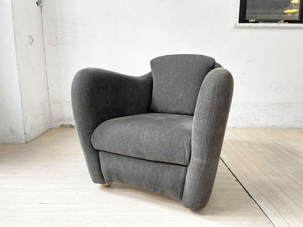 イデー IDEE ミニミラーアームチェア MINI MILLER ARM CHAIR 一人掛けソファ パーソナルチェア シングルソファ ファブリック チャコール 中古品 買い取りしました。