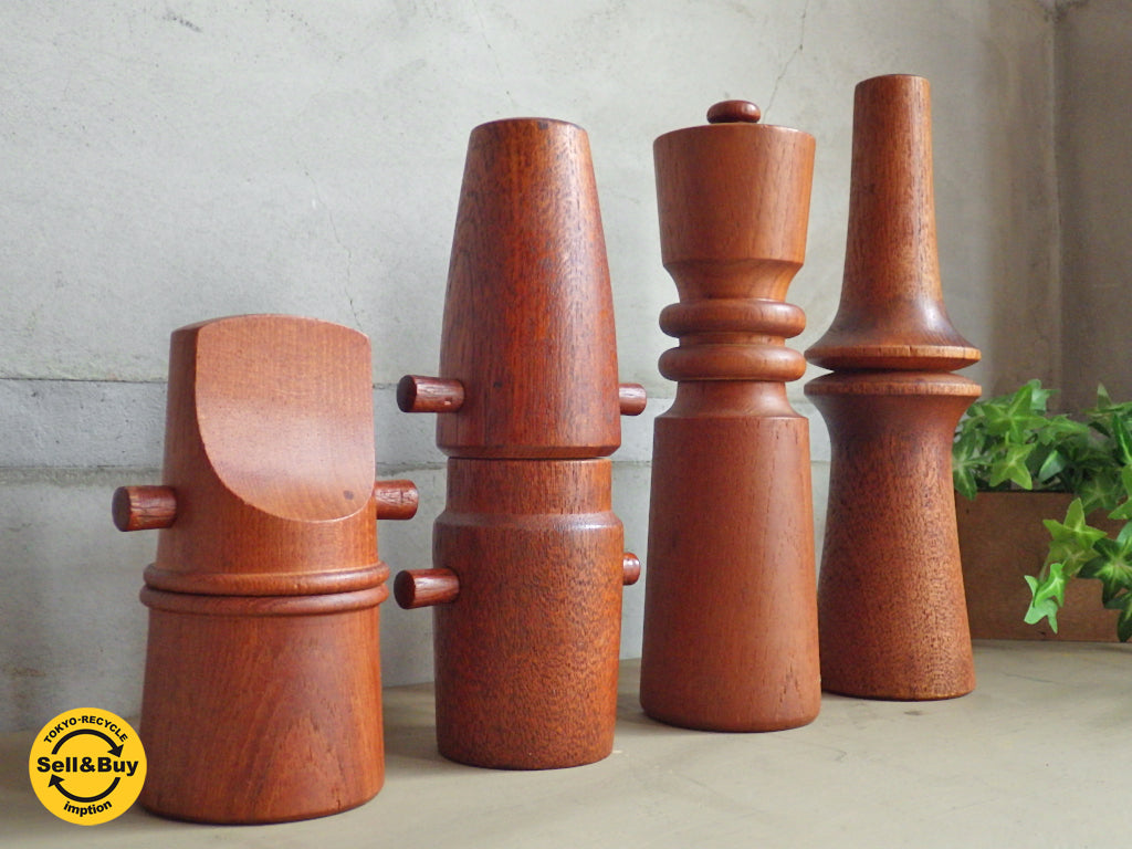 ダンスク DANSK チーク材 ペッパーミル イェンス・クイストゴー Jens.H.Quistgaard ♪　中古品 4点買い取りしました。学芸大学店 出張買取もお任せ下さい。