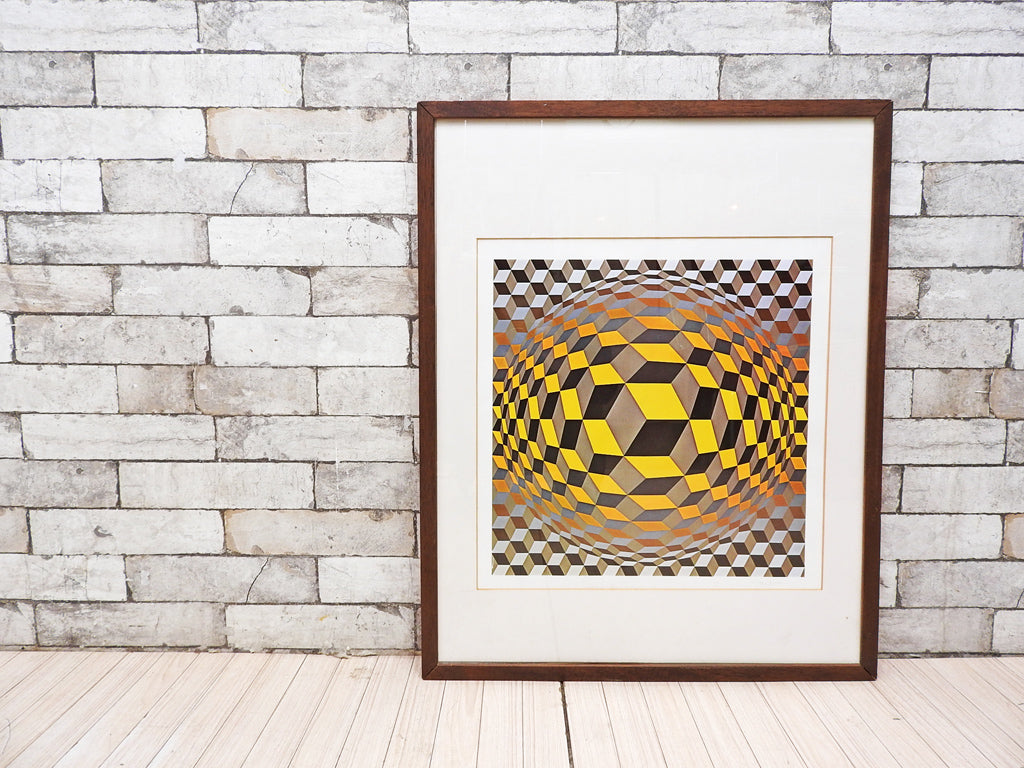 ヴィクトル ・ ヴァザルリ Victor Vasarely Cheyt M リトグラフ アート ポスター 中古品 買い取りしました。