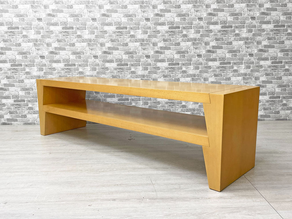 カッシーナ イクスシー Cassina IXC. ギルダ GILDA AVボード ローテーブル ビーチ材 W158cm フィリップ・ユーレル イタリアモダン ミニマル 中古品 買い取りしました。