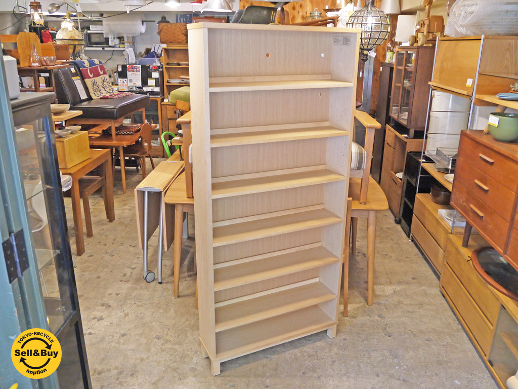 無印良品 MUJI 組み合わせて使える木製収納 タモ材 シェルフ 本棚 ナチュラル 2台中古品 買い取りしました！ 自由が丘店 出張買取もお任せください。
