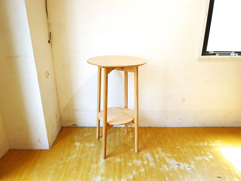 匠工芸 TAKUMI マッシュルーム テーブル ハイテーブル アッシュ材 旭川家具 クラフト 中古品 買い取りしました。