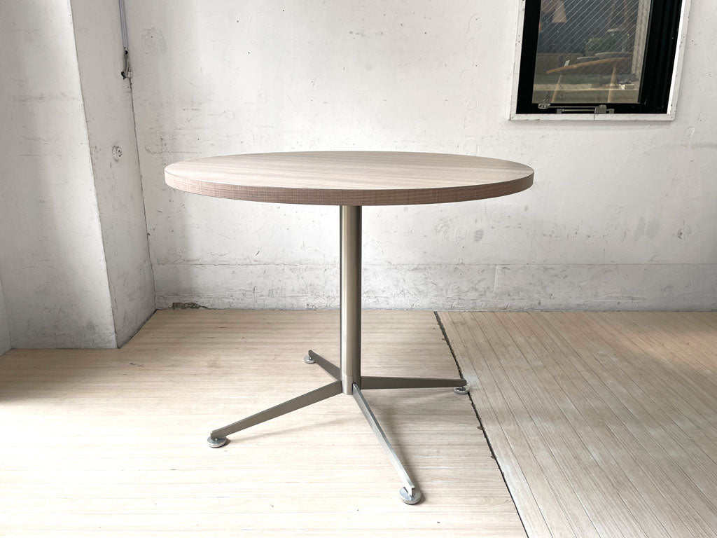 モダンデザイン modern design ラウンドテーブル カフェテーブル ミーティングテーブル ステンレスレッグ Φ90cm 中古品 買い取りしました。