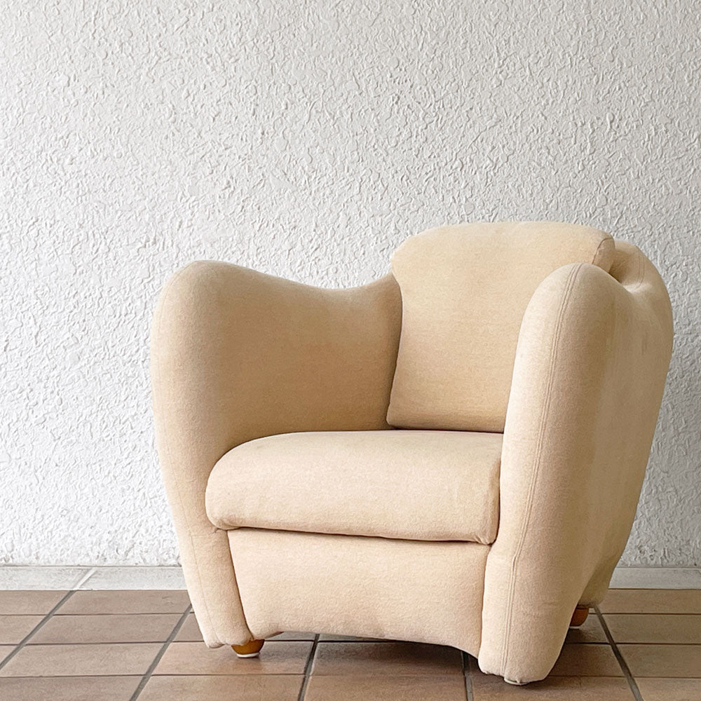 【用賀店】イデー IDEE ミニミラーアームチェア MINI MILLER ARM CHAIR パーソナルチェア シングルソファ ファブリック ベージュ 廃番色 買取させていただきました。
