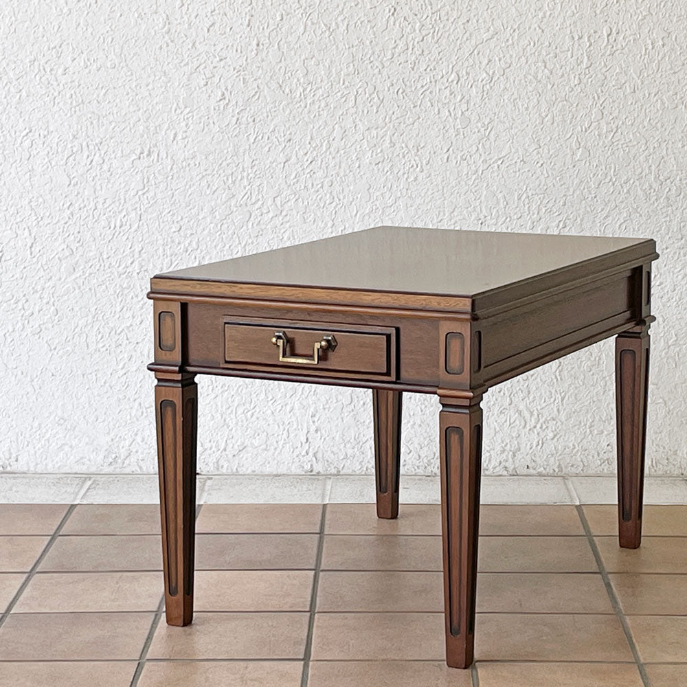 【用賀店】マルニ MARUNI 地中海ロイヤルシリーズ エンドテーブル サイドテーブル ビーチ材 抽斗1杯 ヨーロピアンクラシカル 定価￥129,800- 買取させていただきました。