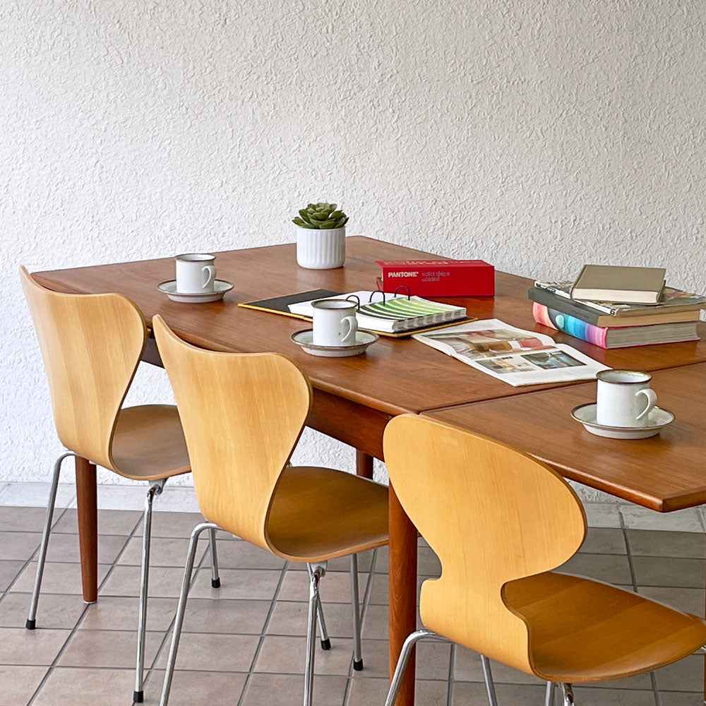 北欧ビンテージ vintage チーク材 エクステンションダイニングテーブル W140-195-250cm 伸長式 HIKE購入品　～時代や国に関係なく伝わる魅力～