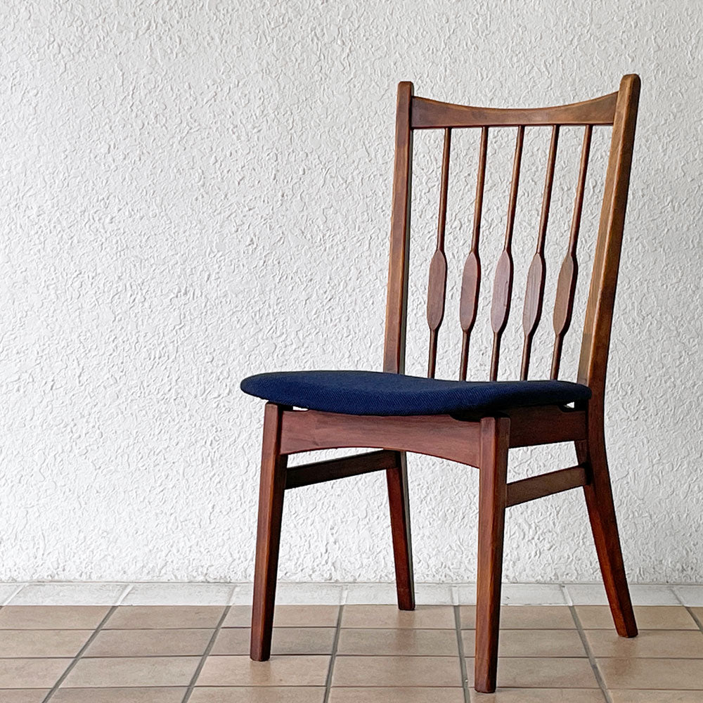  【用賀店】ジャパンビンテージ Japan Vintage 無垢材 ダイニングチェア サイドチェア スティックバック 矢羽根 ウィンザーチェア ファブリック張替済み 買取させていただきました。