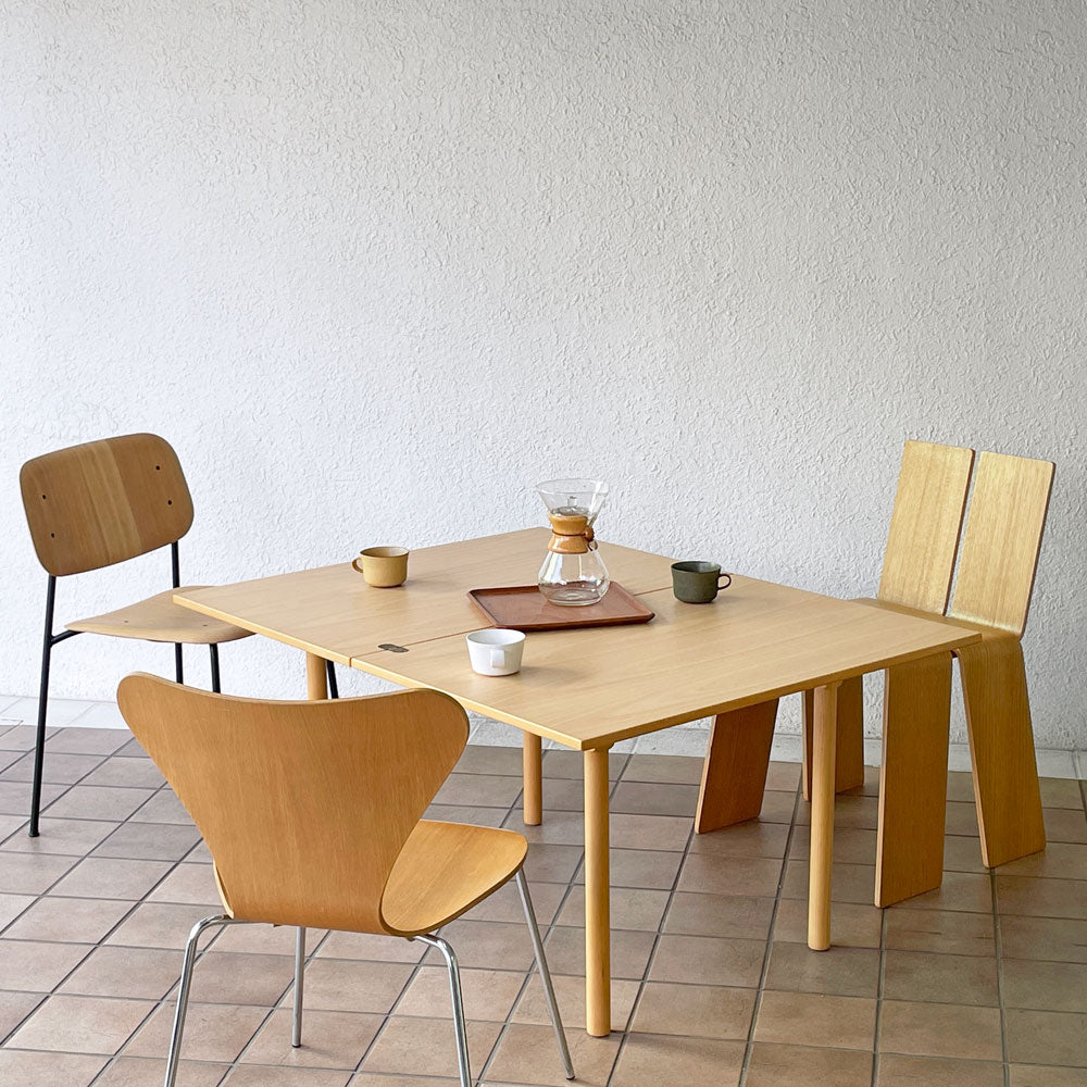 フリッツハンセン Fritz Hansen model4500 コーヒーテーブル 伸長式 ビーチ材 H60cm ボーエモーエンセン デンマーク ～スライドさせて、パタッと開く～