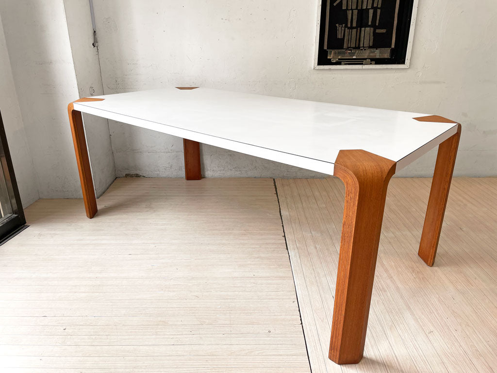 天童木工 TENDO ビンテージ アントラー ANTLER ダイニングテーブル ホワイトメラミン天板×チーク材 坂倉準三 中古品 買い取りしました。