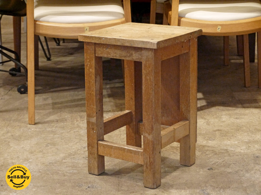 ビンテージ 木味 スツール 図工椅子 学校椅子 工作椅子 昭和レトロ　中古品 買い取りしました！ 自由が丘店 出張買取もお任せください。