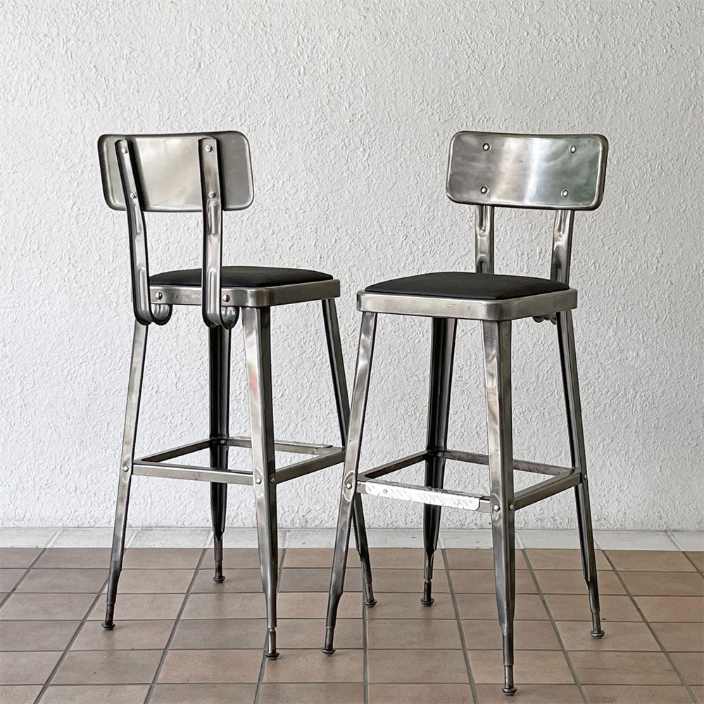  【用賀店】ダルトン DULTON スタンダードバーチェア Standard bar chair RAW スチール×ビニールレザー USビンテージスタイル 定価34,100円 A＆B 2脚 買取させていただきました。