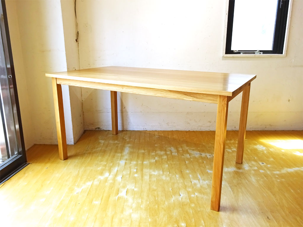 無印良品 MUJI タモ材 無垢集成材 ダイニングテーブル Dining タモ無垢集成材 シンプル ナチュラル 幅140cm 廃盤 中古品 買い取りしました。