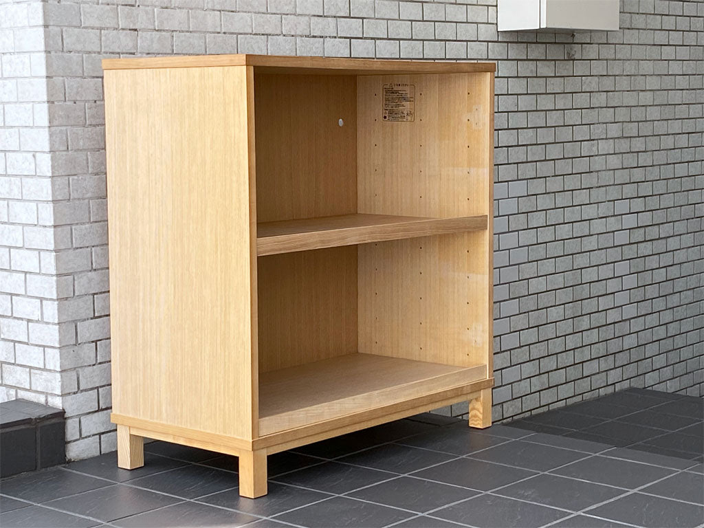 無印良品 MUJI タモ材 組み合わせて使える木製収納 ロータイプ H83cm 本棚 ブックシェルフ 廃番 中古品 買い取りしました。